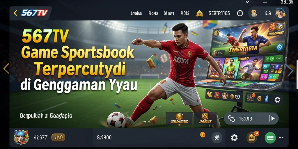 Tampilan utama aplikasi 567TV dengan berbagai pilihan taruhan olahraga.
