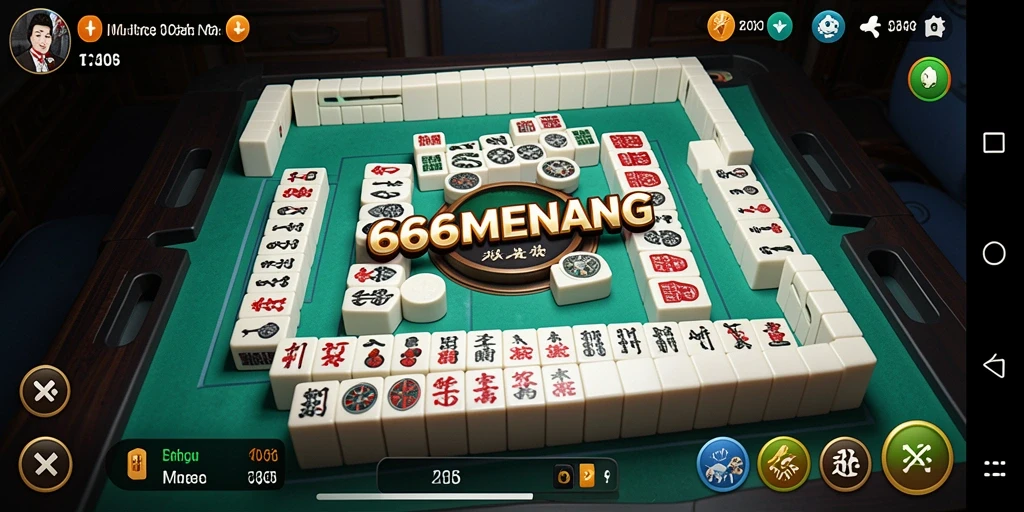 Tampilan gameplay menarik di 666MENANG yang menampilkan Mahjong.
