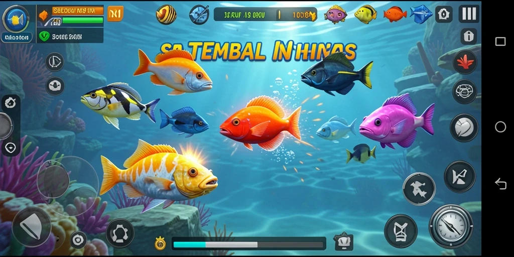 Gameplay seru dengan berbagai ikan untuk ditangkap dalam 8II.