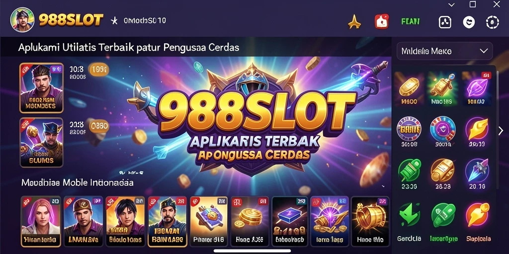 Tampilan antarmuka intuitif dari 988SLOT untuk manajemen utilitas.