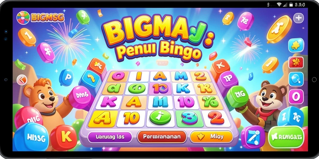 Tampilan menarik dari BIGMSG dengan gameplay Bingo yang seru.