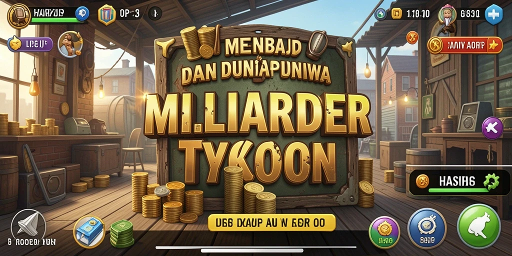 Tangkapan layar utama HARAPJP menampilkan aksi seru dalam gameplay Tycoon.