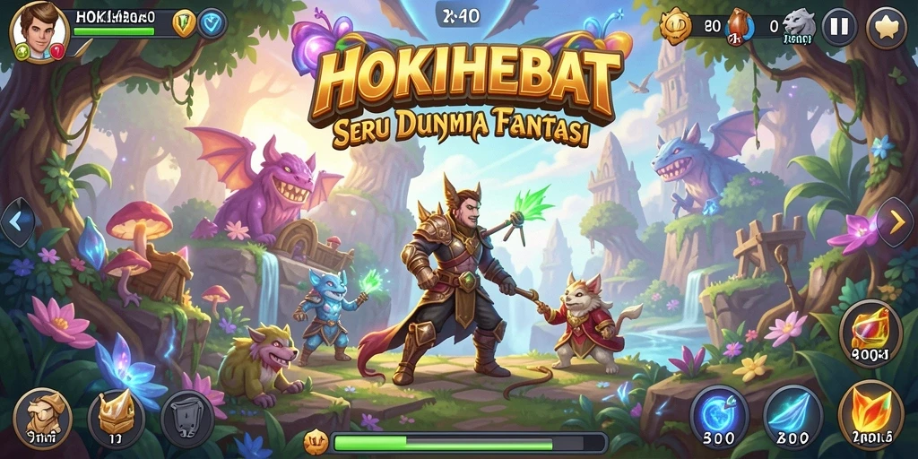 Tampilan gameplay HOKIHEBAT yang menawan dan penuh aksi dalam petualangan.