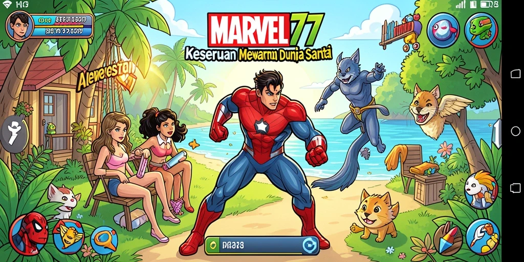 Tampilan utama gameplay MARVEL77 yang seru dan mengasyikkan.