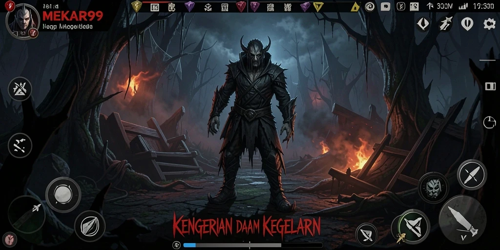 Gameplay menegangkan MEKAR99 dengan suasana horror yang mencekam.