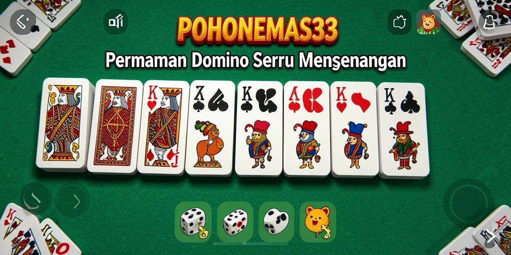 Screenshot gameplay yang menarik dari POHONEMAS33 saat bermain Domino.