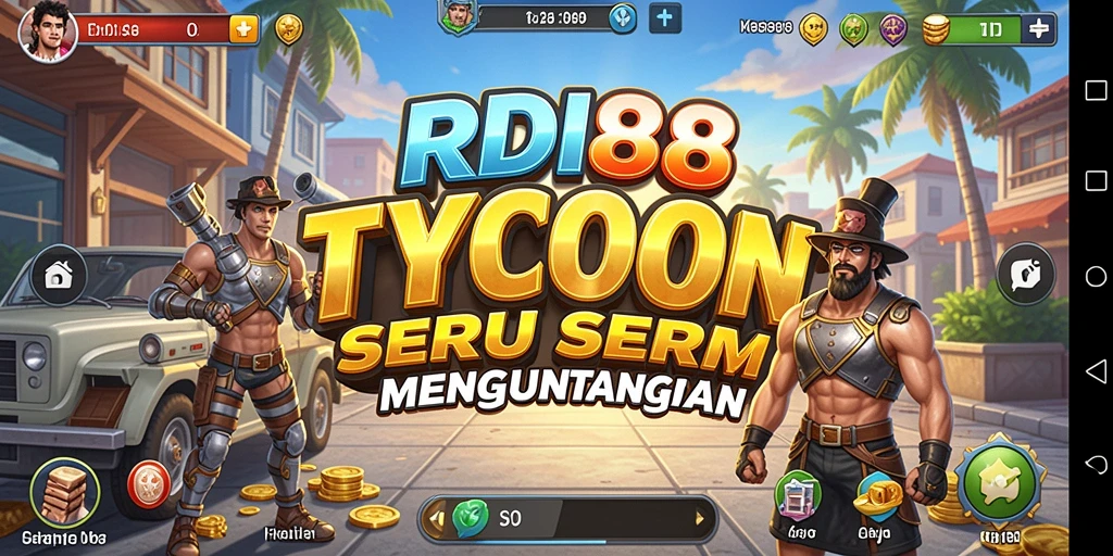 Screenshot gameplay RDI88 yang menampilkan simulasi bisnis Tycoon.