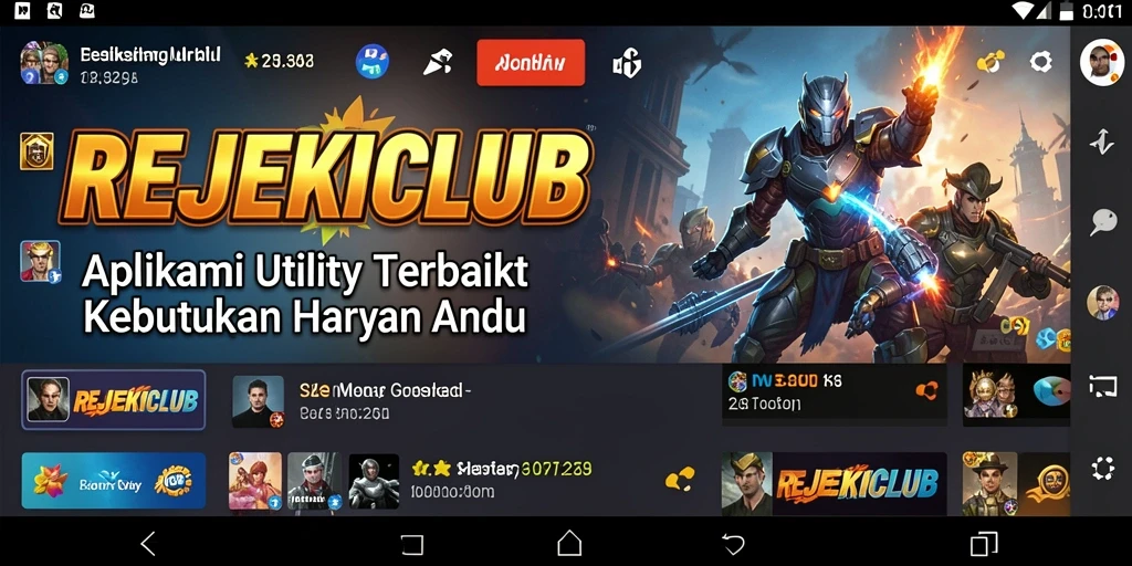 Tampilan antarmuka utama REJEKICLUB yang user-friendly dan informatif.