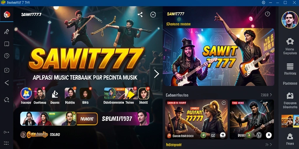 Tampilan gameplay seru dari SAWIT777 saat pemain bersaing menyanyikan lagu.