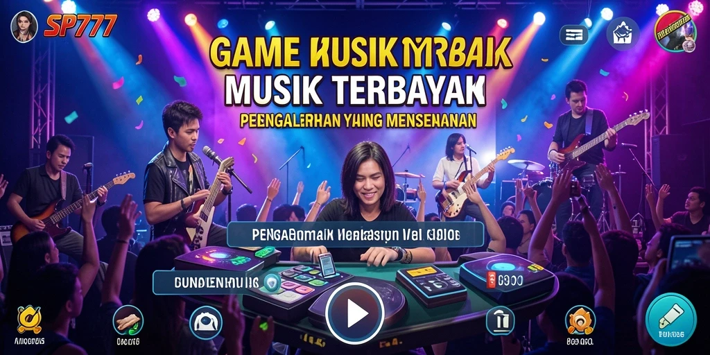 Screenshot gameplay SP777 menampilkan pengalaman musik yang menyenangkan.