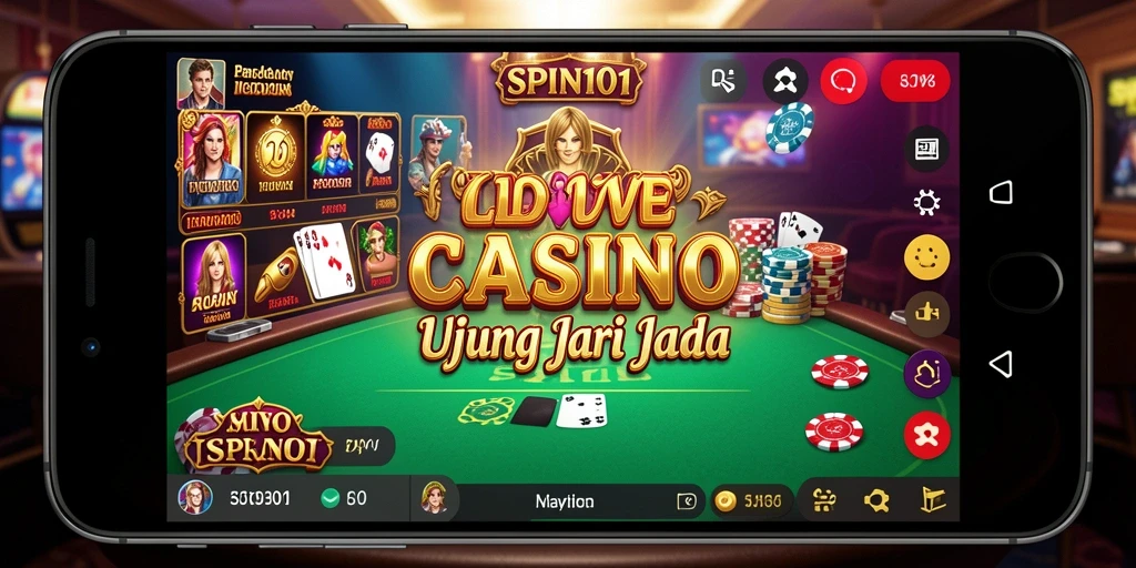 Tampilan gameplay Live Casino yang menarik di SPIN101.